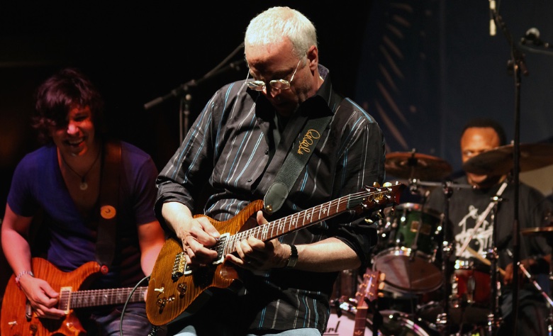 Paul Reed Smith playing one of his guitars